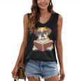 Cute Dog Boxer Reading Book Women's V-Neck Tank Top