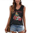 Cute Gingerbread Man Reading Book Nerd Christmas Bookish Women's V-Neck Tank Top