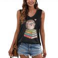 Cute Hedgehog Reading Books Animal Lover Reader Bookworm Women's V-Neck Tank Top Cute Hedgehog Reading Books Animal Lover Reader Bookworm Women's V-Neck Tank Top