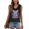 Cute Pastel Goth Bat Reading Book Women's V-Neck Tank Top Cute Pastel Goth Bat Reading Book Women's V-Neck Tank Top