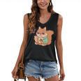 Cute Squirrel Reading A Book Lovers Anime Kawaii Women Kids Women's V-Neck Tank Top