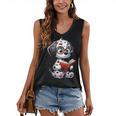 Dalmatian Reading a Book Dog Women's V-Neck Tank Top