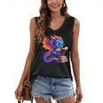Dragon Reading a Book Bookworm Book Lover Women's V-Neck Tank Top Dragon Reading a Book Bookworm Book Lover Women's V-Neck Tank Top