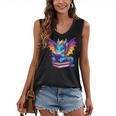 Dragon Reading a Book Bookworm Book Women's V-Neck Tank Top