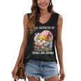 Easily Distracted By Books And Gnomes Book Reading Gnome Women's V-Neck Tank Top