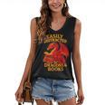 Easily Distracted By Dragons And Books Reading Women's V-Neck Tank Top Easily Distracted By Dragons And Books Reading Women's V-Neck Tank Top
