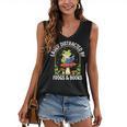 Easily Distracted By Frogs And Books Women's V-Neck Tank Top