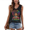 Education Is Freedom Teacher Books History Month Women's V-Neck Tank Top Education Is Freedom Teacher Books History Month Women's V-Neck Tank Top
