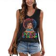 Education Is Freedom History Girl Women Book Lover Women's V-Neck Tank Top