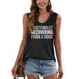 Emotionally Recovering From a Book Reading Librarian Women's V-Neck Tank Top
