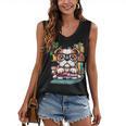 English Bulldog Reading a Book Dog Women's V-Neck Tank Top
