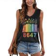 Equal Rights Book Flower Resist 86 47 Feminist Women Rights Women's V-Neck Tank Top