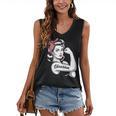 Female Librarian Rosie Riveter Book Guardian Woman Women's V-Neck Tank Top Female Librarian Rosie Riveter Book Guardian Woman Women's V-Neck Tank Top