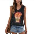 Flames And Lighter Costume For Matchbook Lovers Women's V-Neck Tank Top Flames And Lighter Costume For Matchbook Lovers Women's V-Neck Tank Top