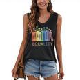 Floral Book Equality Human Rights Social Justice Peace Love Women's V-Neck Tank Top Floral Book Equality Human Rights Social Justice Peace Love Women's V-Neck Tank Top