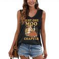 Floral Cow Reading Pun Just One More Chapter Cozy Book Lover Women's V-Neck Tank Top Floral Cow Reading Pun Just One More Chapter Cozy Book Lover Women's V-Neck Tank Top