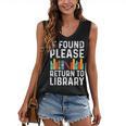 If Found Please Return To Library Book Lover Women's V-Neck Tank Top If Found Please Return To Library Book Lover Women's V-Neck Tank Top