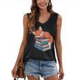 Fox Reading Book Pajama Sleep Women's V-Neck Tank Top