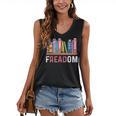 Freadom Anti Ban Books Freedom To Read Book Lover Reading Women's V-Neck Tank Top