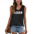 Ghost Book Reading Halloween Books Lover Teacher Kids Women's V-Neck Tank Top