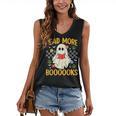 Ghost Reading Books Teacher Student Halloween Read More Book Women's V-Neck Tank Top Ghost Reading Books Teacher Student Halloween Read More Book Women's V-Neck Tank Top