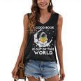 Good Book Is Out Of This World Astronaut Moon Space Reading Women's V-Neck Tank Top Good Book Is Out Of This World Astronaut Moon Space Reading Women's V-Neck Tank Top