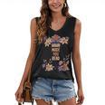 Haha Made You Read Shirt Book Reader Flower Floral Women's V-Neck Tank Top