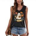 Halloween Cute Ghost Shirt Reading Books Ghost Women's V-Neck Tank Top Halloween Cute Ghost Shirt Reading Books Ghost Women's V-Neck Tank Top