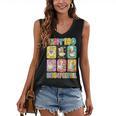 HUGvyn Happy 100 Days Of School Teacher Goose Preppy Books Women's V-Neck Tank Top