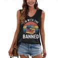 I'm With The Banned Stack Of Books Vintage Sunset Retro Women's V-Neck Tank Top I'm With The Banned Stack Of Books Vintage Sunset Retro Women's V-Neck Tank Top