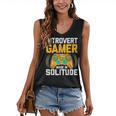 Introvert Gamer Video Games Anti Social Team Player Women's V-Neck Tank Top