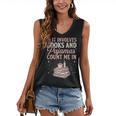 If It Involves Books & Pajamas Count Me In Cute Pajama Night Women's V-Neck Tank Top