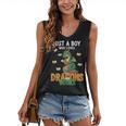 Just a Boy Who Loves Dragons And Books Reading Dragon Women's V-Neck Tank Top Just a Boy Who Loves Dragons And Books Reading Dragon Women's V-Neck Tank Top