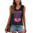 Just A Girl Who Loves Books Butterflies Reading Women's V-Neck Tank Top
