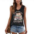 Just A Girl Who Loves Cats And Books Reading Librarian Women's V-Neck Tank Top Just A Girl Who Loves Cats And Books Reading Librarian Women's V-Neck Tank Top