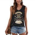 Just One More Chapter Cozy Book Lover Reading & Coffee Women's V-Neck Tank Top