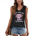 Kawaii Axolotl Can't Hear You I'm Reading Book Lover Women's V-Neck Tank Top Kawaii Axolotl Can't Hear You I'm Reading Book Lover Women's V-Neck Tank Top