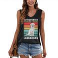 Labrador Retriever Introvert White Lab Women's V-Neck Tank Top
