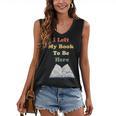 I Left My Book To Be Here Vintage Bookworm Women's V-Neck Tank Top I Left My Book To Be Here Vintage Bookworm Women's V-Neck Tank Top