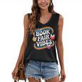 Library Book Fair Vibe Groovy Retro School Reading Nostalgic Women's V-Neck Tank Top Library Book Fair Vibe Groovy Retro School Reading Nostalgic Women's V-Neck Tank Top