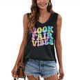 Library Book Fair Vibe Tie Dye School Reading Nostalgic Women's V-Neck Tank Top Library Book Fair Vibe Tie Dye School Reading Nostalgic Women's V-Neck Tank Top