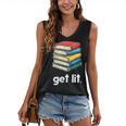 Get Lit With Books Women's V-Neck Tank Top