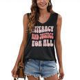 Literacy And Justice For All Book Lover Women's V-Neck Tank Top