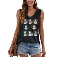 Literary Winter Reading Snowmen Cozy Book Lover Pattern Women's V-Neck Tank Top Literary Winter Reading Snowmen Cozy Book Lover Pattern Women's V-Neck Tank Top