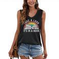 Take a Look It's In a Book Reading Vintage Retro Rainbow Women's V-Neck Tank Top Take a Look It's In a Book Reading Vintage Retro Rainbow Women's V-Neck Tank Top