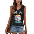 Take a Look It's In a Book Teacher Reading Apparel Women's V-Neck Tank Top Take a Look It's In a Book Teacher Reading Apparel Women's V-Neck Tank Top