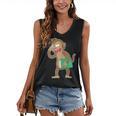 Monkey With a Book Women's V-Neck Tank Top