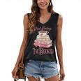 Not Today I'm Booked Book Lover Book Stack Coquette Bow Women's V-Neck Tank Top