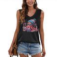 Octopus Reading Book Kraken Book Lover Women's V-Neck Tank Top Octopus Reading Book Kraken Book Lover Women's V-Neck Tank Top