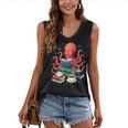 Octopus Reading Books Tea Coffee Women's V-Neck Tank Top